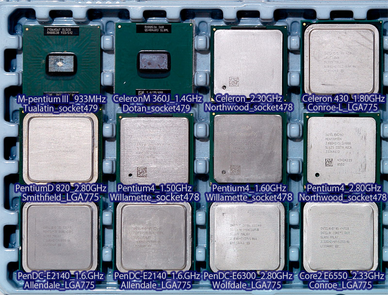intel,PentiumⅢ,Pentium4,PentiumD,Celeron,core2,Xeon,360j,506,530j,
      630,335j,820,930,E6600,3040,430,E2140,E6550,Q9450,E6300