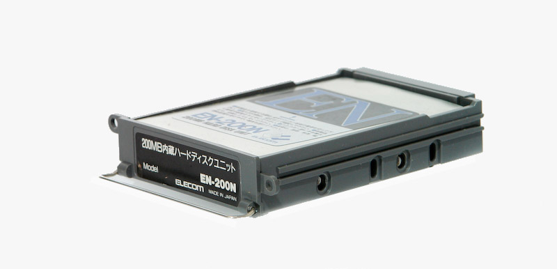 NEC PC-9801NS/E（98NOTE SX/E)。80386SX-16MHz。elecom EN-200Nのハードディスク1