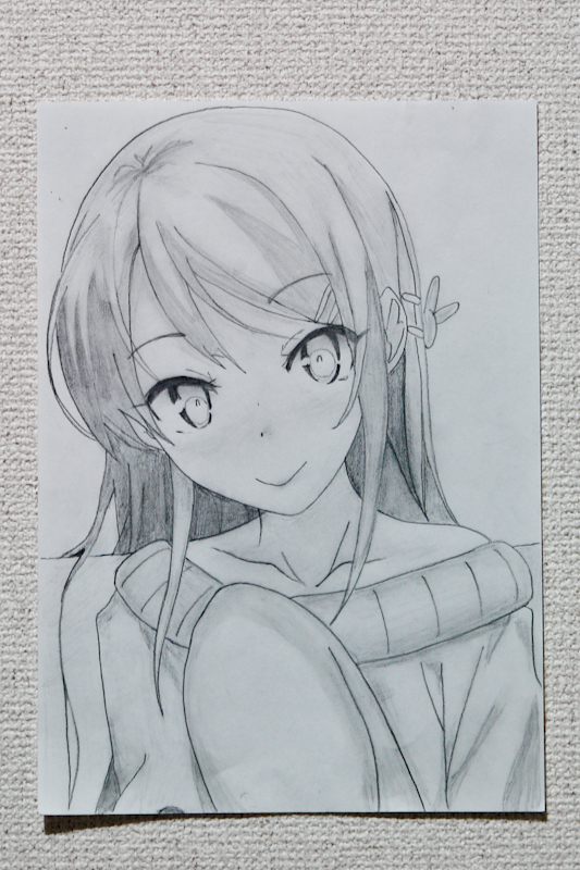 青春ブタ野郎の子を描いてみた