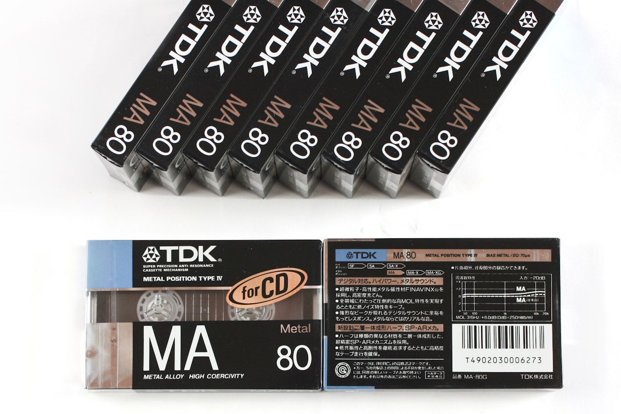 TDK（東京電気化学工業）のカセットテープ MA メタルテープ