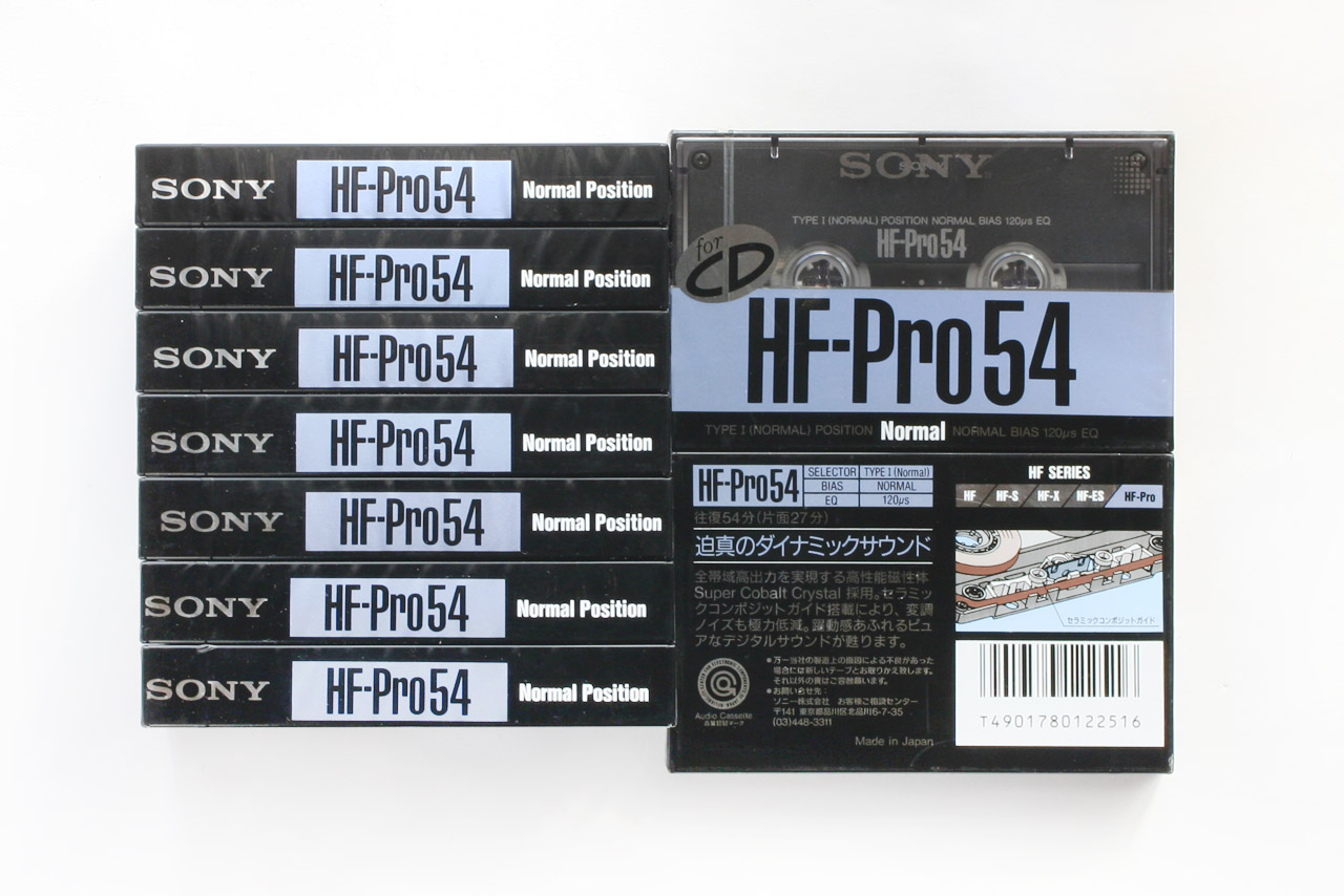 SONY のカセットテープ HF-Pro54 ノーマルテープ